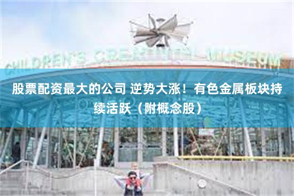 股票配资最大的公司 逆势大涨！有色金属板块持续活跃（附概念股）